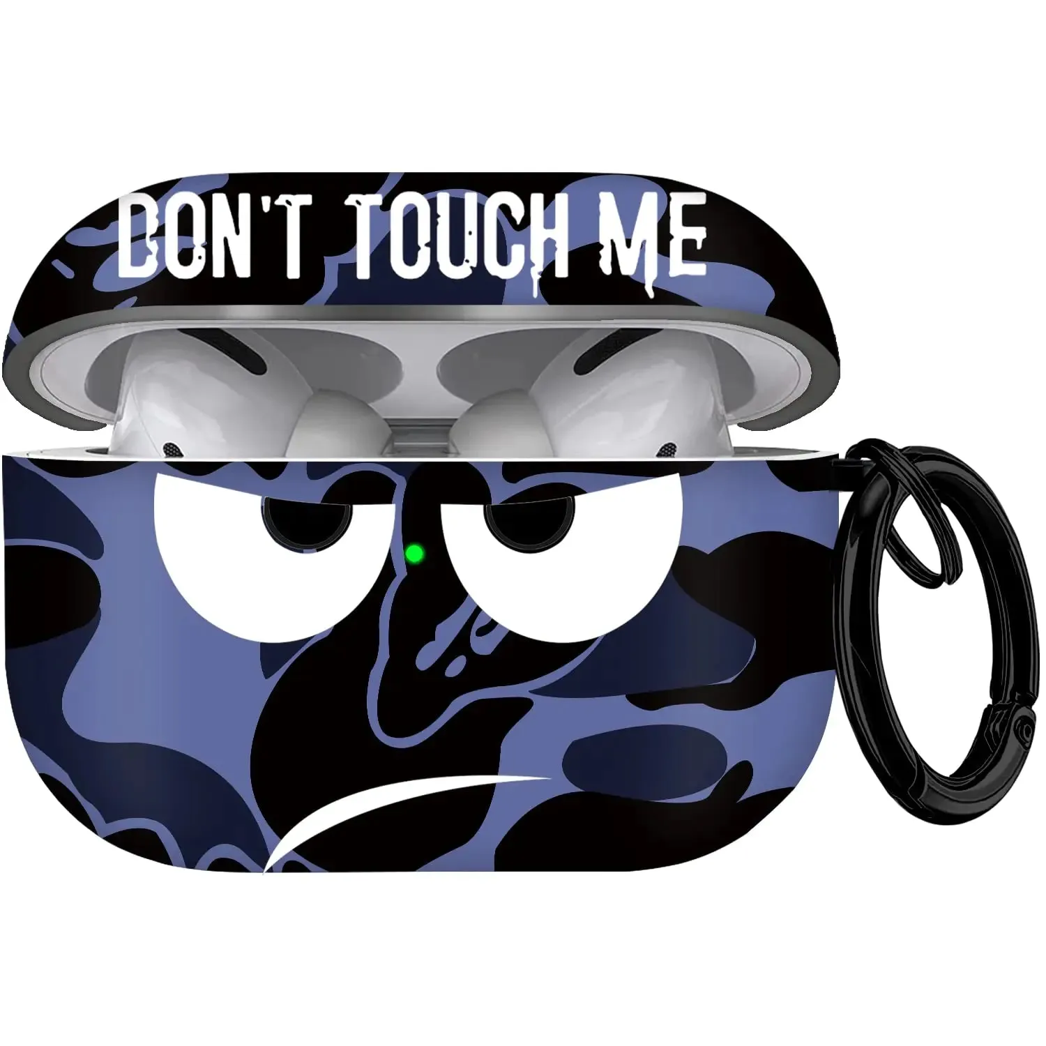 Youtec for Airpods Pro Case Dont Touch Me for Airpods Pro Cover with Keychain Soft Cute Shockproof Cover for Women Men Compatible with for Airpods Pro 2019 Charging CaseBlue