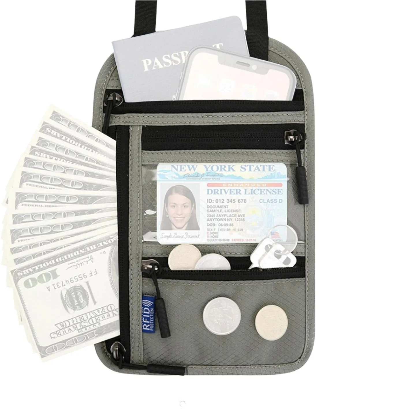 Zaylee | RFID-blocking Travel Neck Wallet