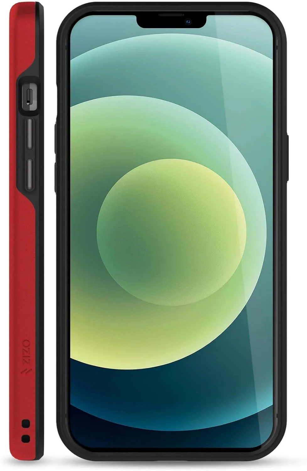 ZIZO Division Series for iPhone 12 Mini Case - Sleek Modern Protection - Black & Red