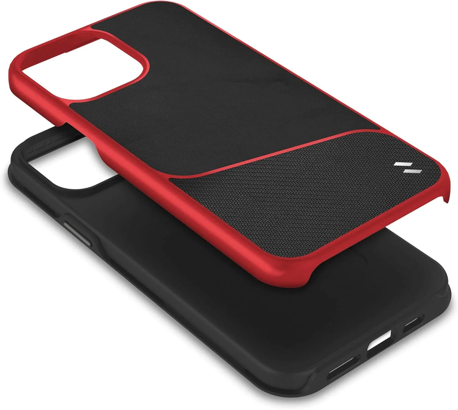 ZIZO Division Series for iPhone 12 Mini Case - Sleek Modern Protection - Black & Red