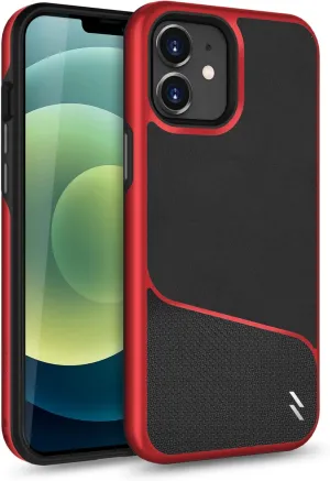 ZIZO Division Series for iPhone 12 Mini Case - Sleek Modern Protection - Black & Red