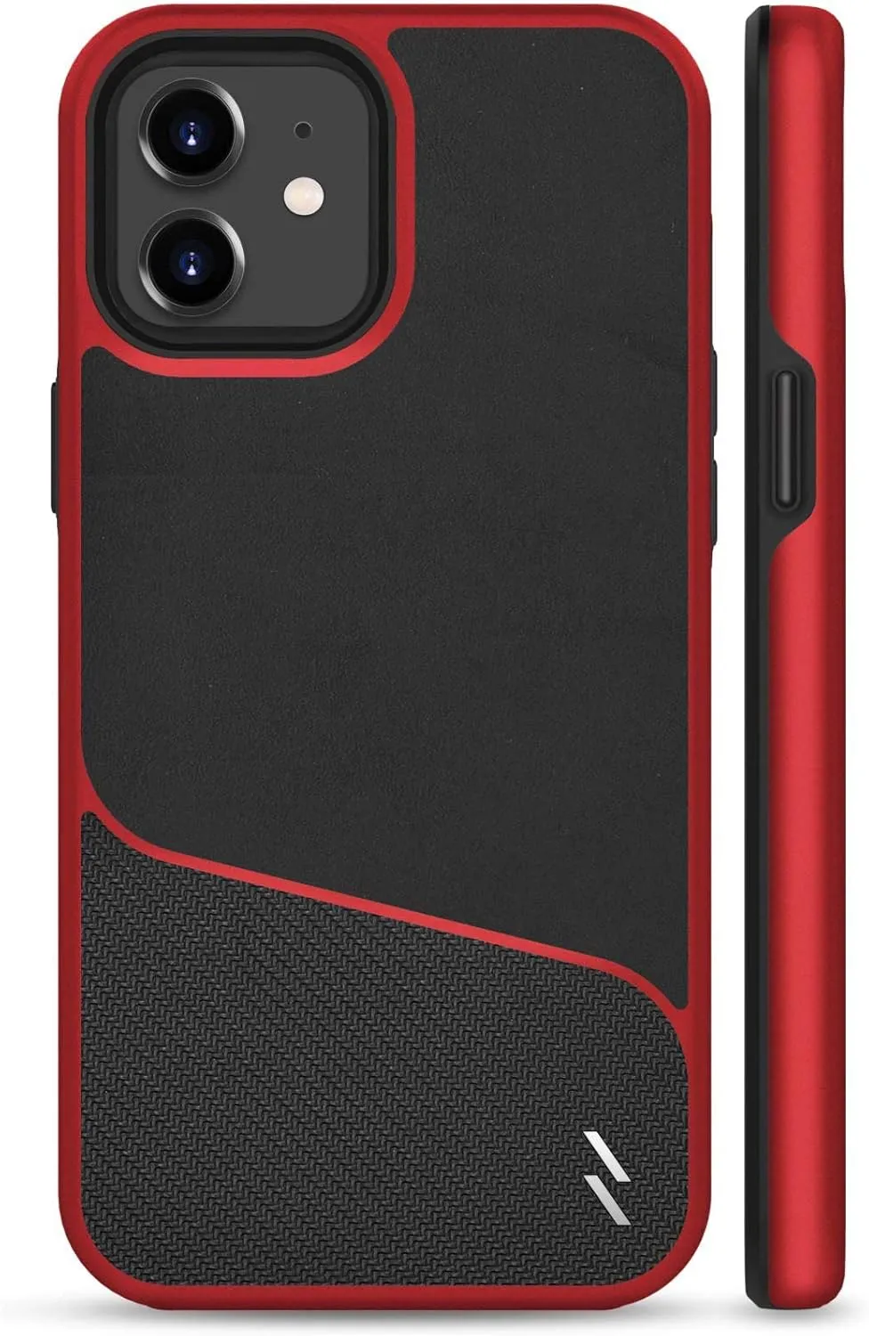 ZIZO Division Series for iPhone 12 Mini Case - Sleek Modern Protection - Black & Red