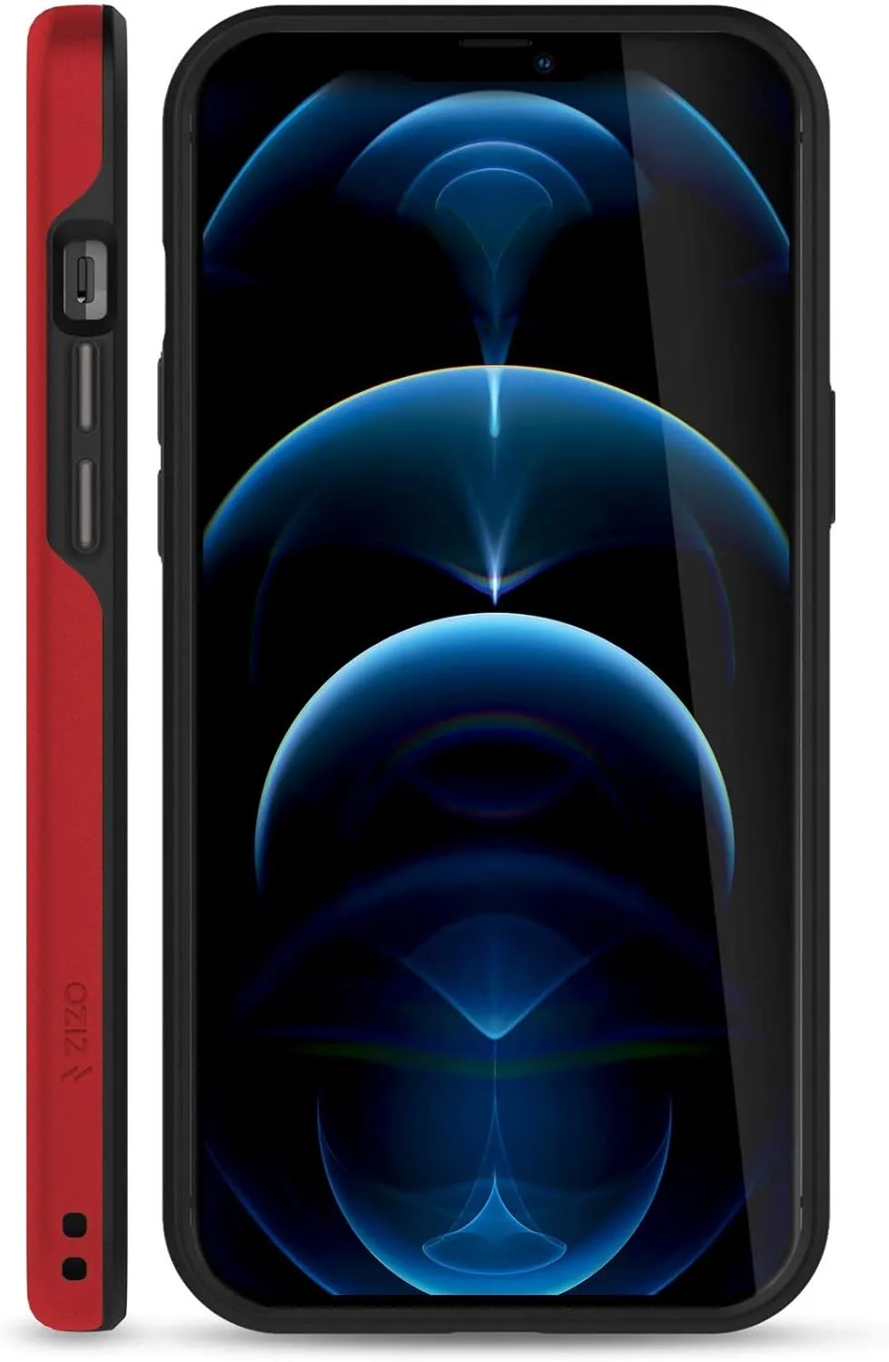 ZIZO Division Series for iPhone 12 Pro Max Case - Sleek Modern Protection - Black & Red