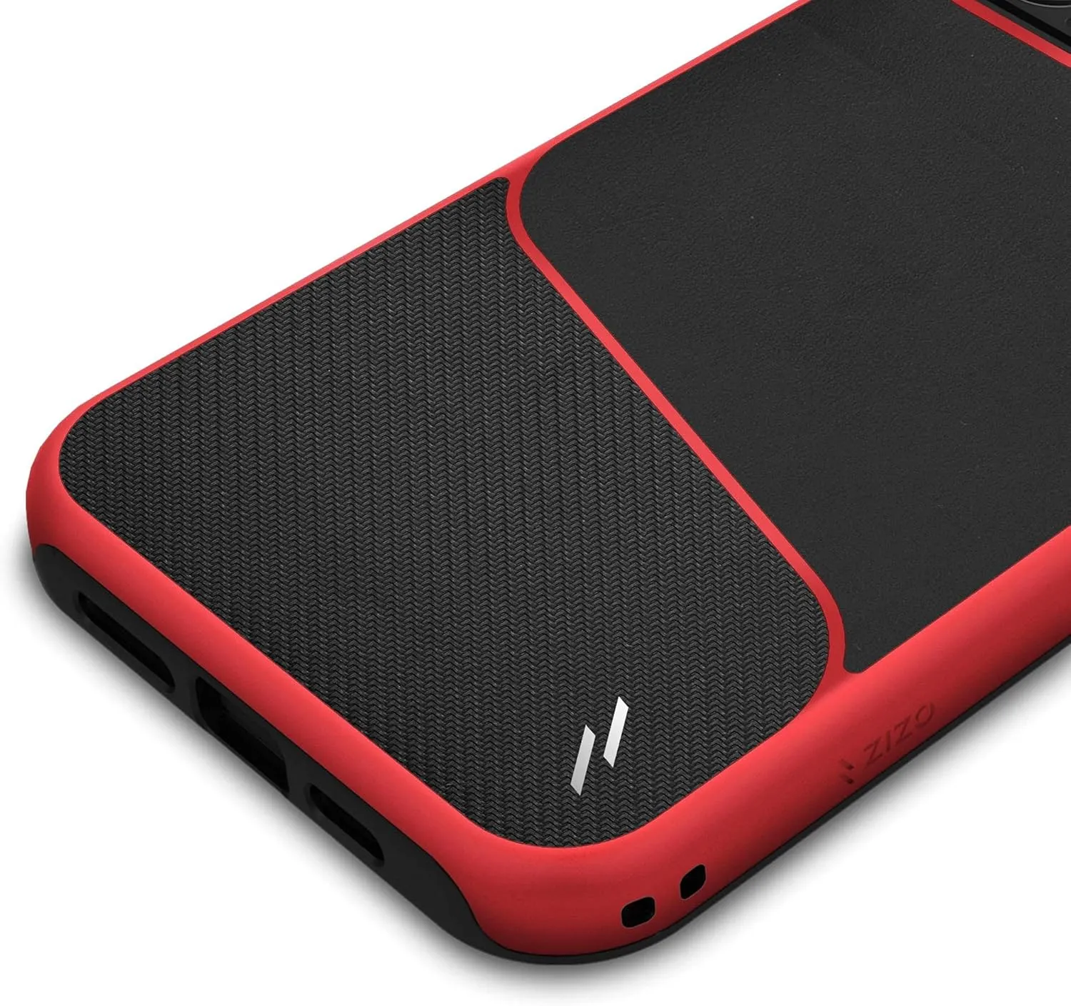 ZIZO Division Series for iPhone 12 Pro Max Case - Sleek Modern Protection - Black & Red