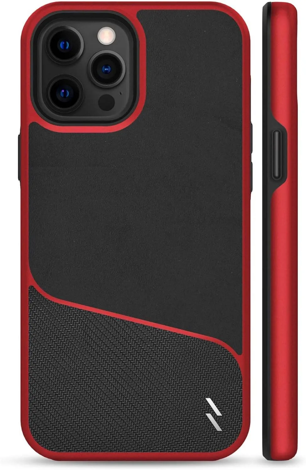 ZIZO Division Series for iPhone 12 Pro Max Case - Sleek Modern Protection - Black & Red