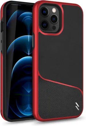 ZIZO Division Series for iPhone 12 Pro Max Case - Sleek Modern Protection - Black & Red